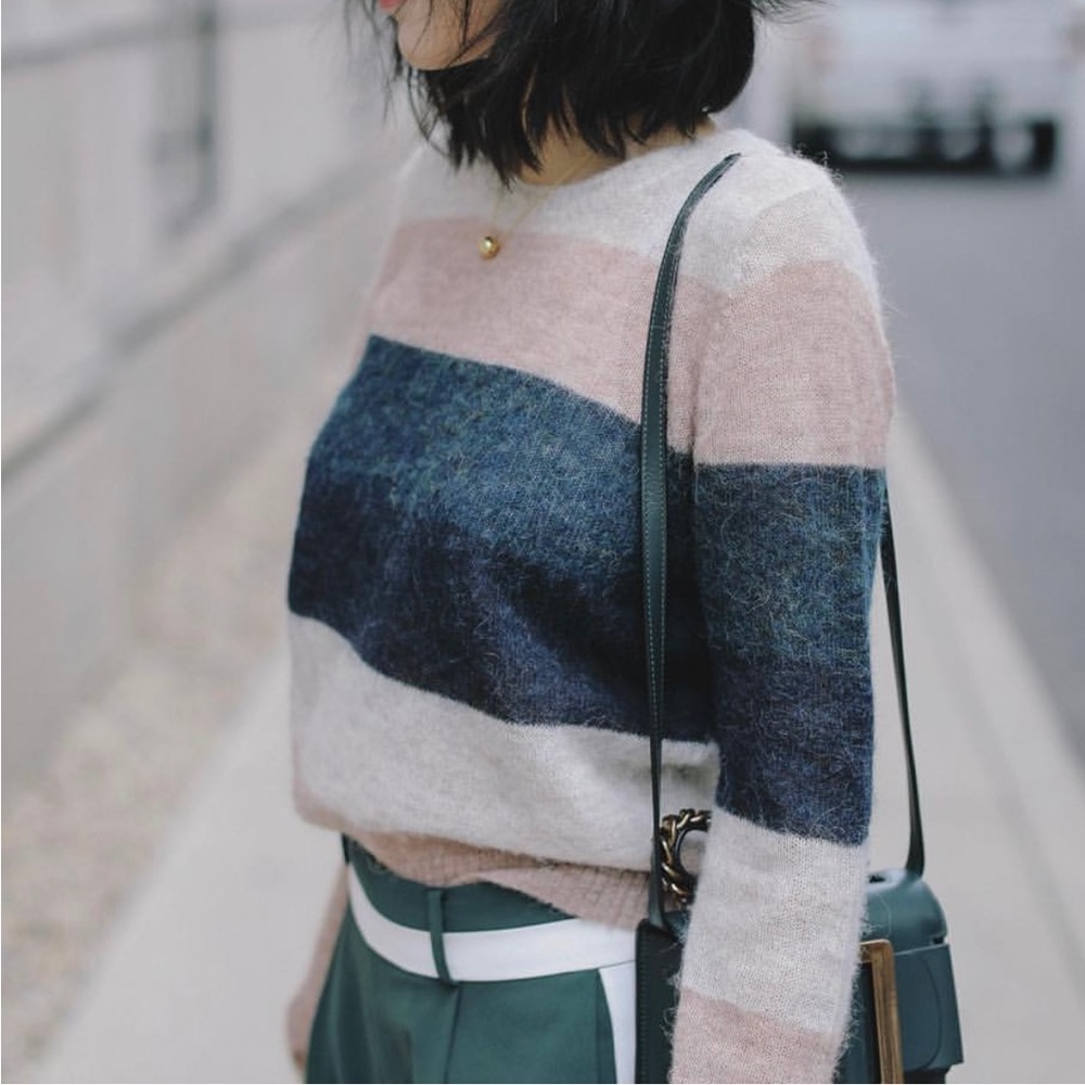 Pam & Gela Strip Sweater